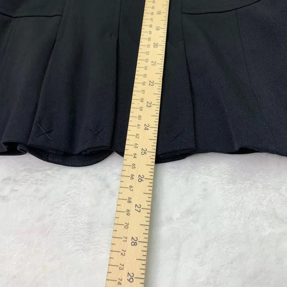 Apt 9 Womens 14 Stretch Black Blazer Button Front Basic Jacket Suit Work Coat